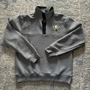 NWT 1/4 snap mock neck quilted patterned Las Vegas Knight pull over, Hockey